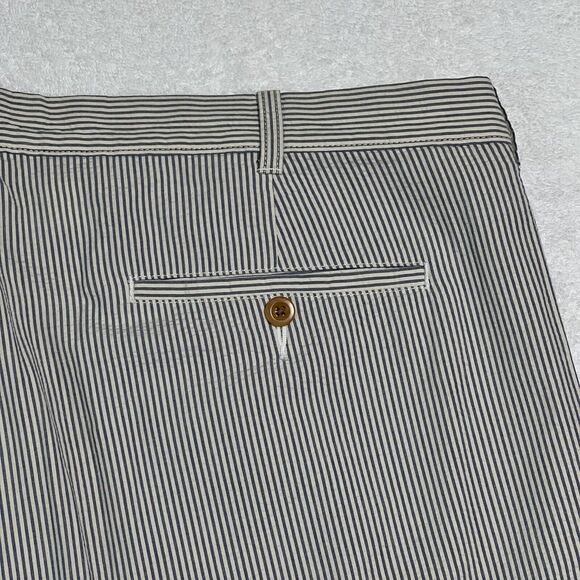 VINTAGE J. Crew Seersucker Shorts Mens 41 TAG 40 Chino Multi Flat Front Preppy - Picture 12 of 13
